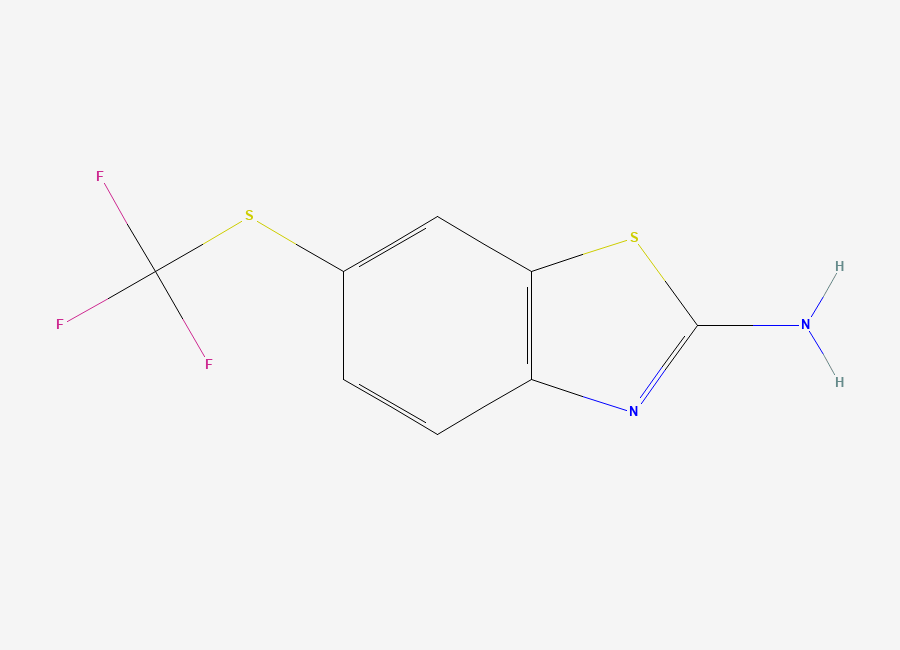 Two-dimensional chemical structure of 2-Amino-6-(trifluoromethylthio)benzothiazole