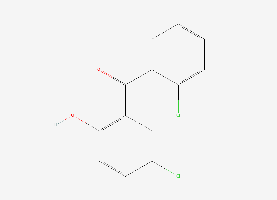 Two-dimensional chemical structure of 2',5-Dichloro-2-hydroxybenzophenone