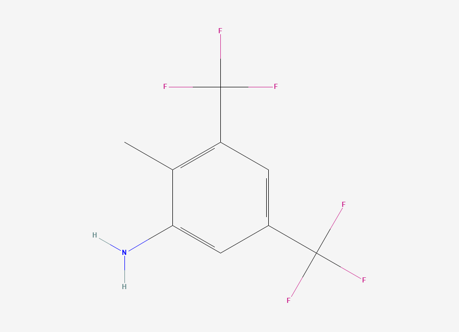 Two-dimensional chemical structure of 2-Methyl-3,5-bis(trifluoromethyl)aniline