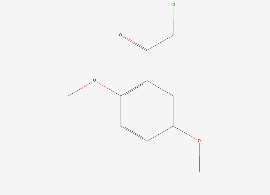 Two-dimensional chemical structure of 2-Chloro-1-(2,5-dimethoxyphenyl)ethanone