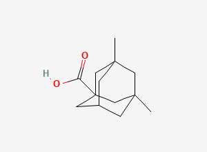 Two-dimensional chemical structure of 3,5-Dimethyladamantane-1-carboxylic acid