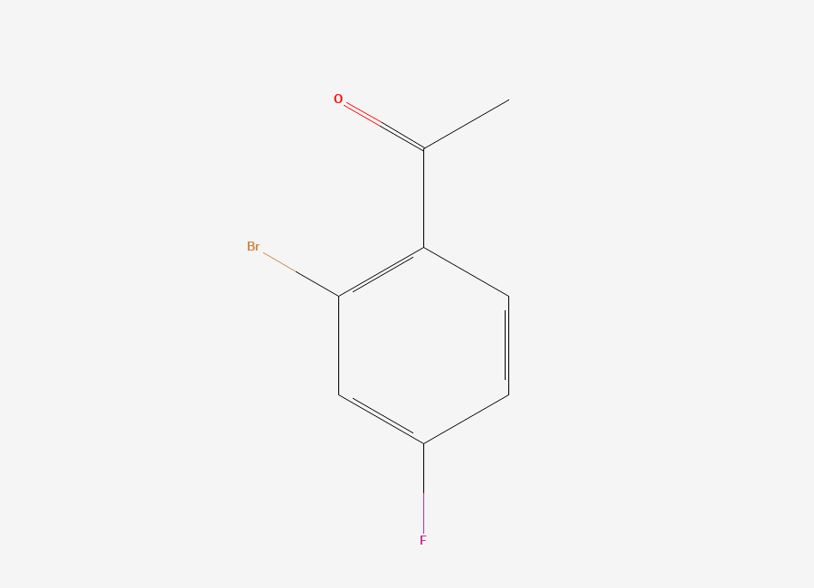 Two-dimensional chemical structure of 1-(2-Bromo-4-fluorophenyl)ethan-1-one