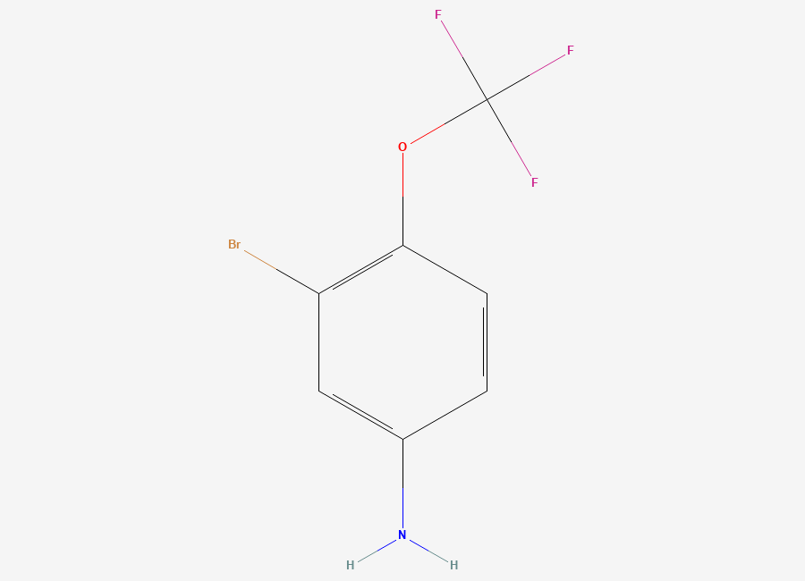 Two-dimensional chemical structure of 3-Bromo-4-(trifluoromethoxy)aniline