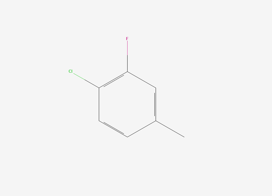 Two-dimensional chemical structure of 1-Chloro-2-fluoro-4-methylbenzene