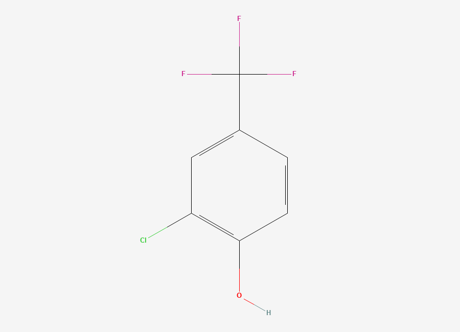 Two-dimensional chemical structure of 2-Chloro-4-(trifluoromethyl)phenol