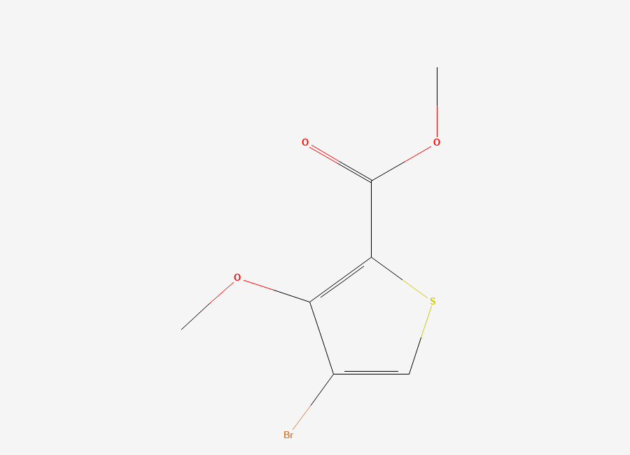 Two-dimensional chemical structure of Methyl 4-bromo-3-methoxythiophene-2-carboxylate