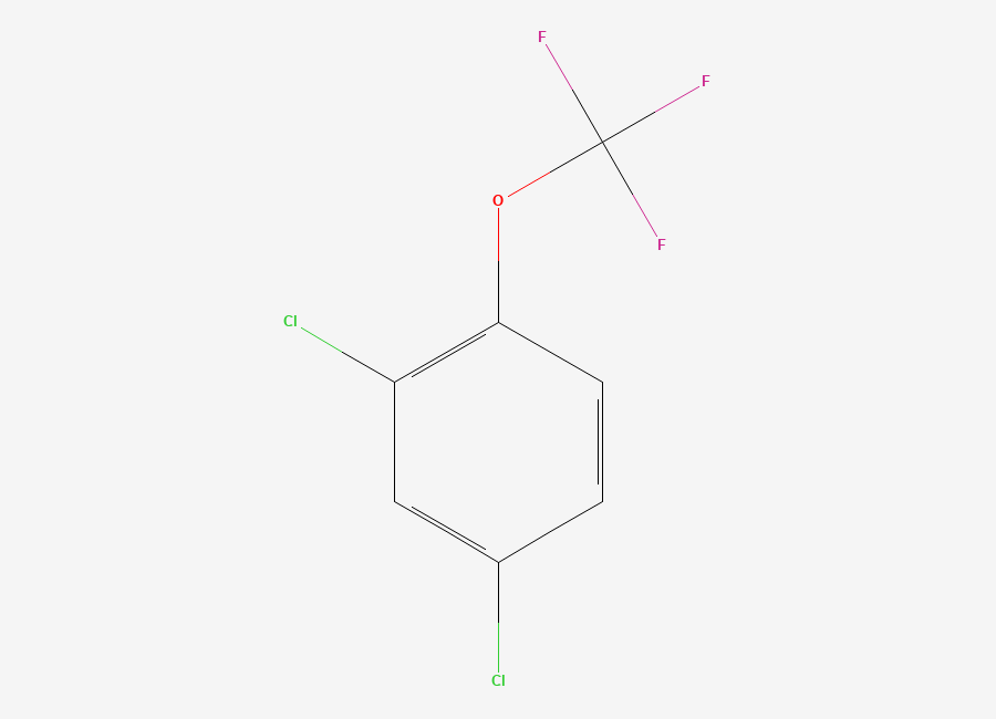 Two-dimensional chemical structure of 2,4-Dichloro-1-(trifluoromethoxy)benzene