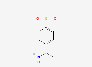 Two-dimensional chemical structure of 1-(4-(Methylsulfonyl)phenyl)ethanamine