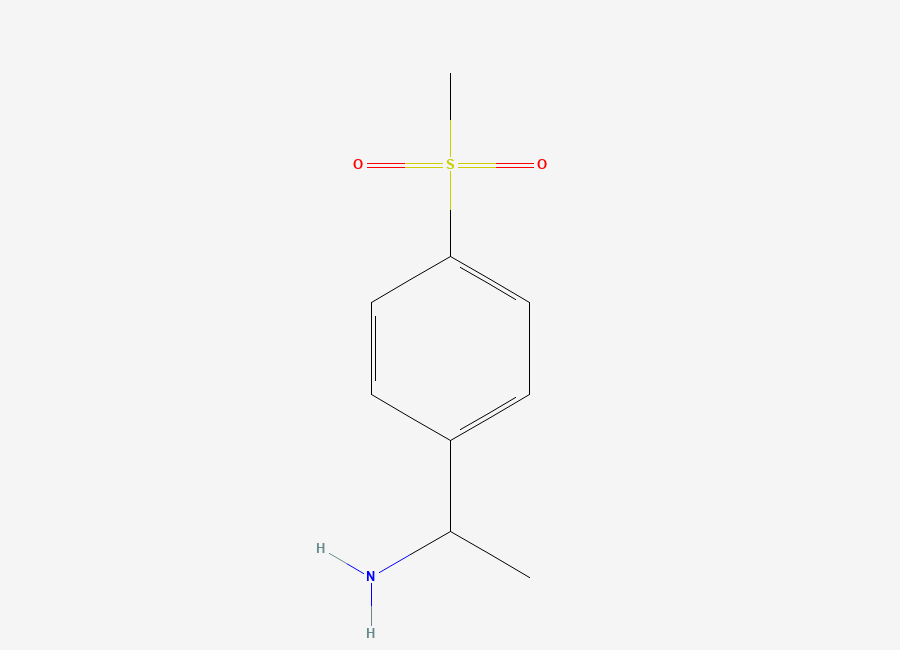 Two-dimensional chemical structure of 1-(4-(Methylsulfonyl)phenyl)ethanamine