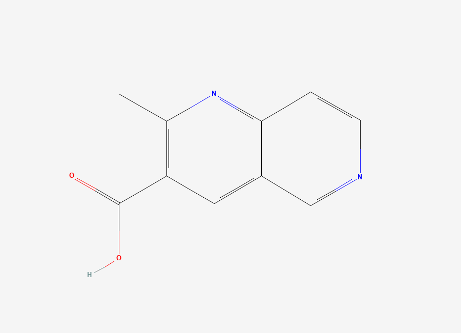 Two-dimensional chemical structure of 2-Methyl-1,6-naphthyridine-3-carboxylic acid