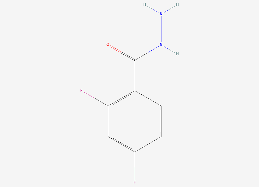 Two-dimensional chemical structure of 2,4-Difluorobenzoic acid hydrazide