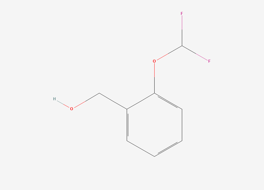 Two-dimensional chemical structure of (2-(Difluoromethoxy)phenyl)methanol