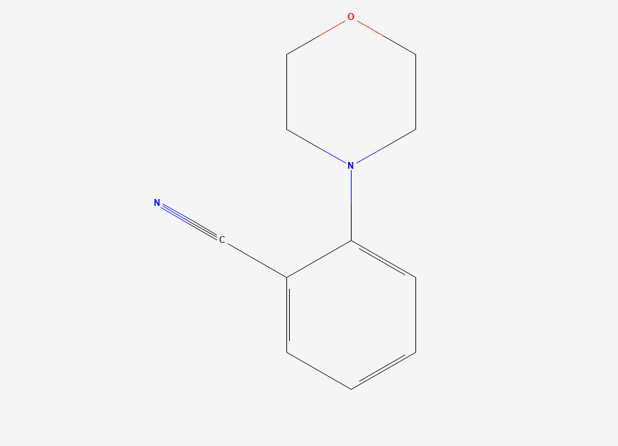 Two-dimensional chemical structure of 2-Morpholinobenzonitrile