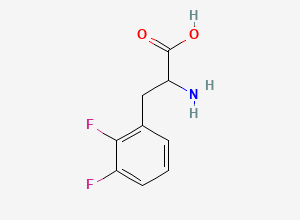 Two-dimensional chemical structure of 2,3-Difluorophenylalanine