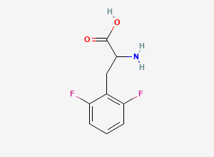 Two-dimensional chemical structure of 2,6-Difluorophenylalanine
