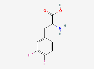 Two-dimensional chemical structure of 2-amino-3-(3,4-difluorophenyl)propanoic Acid