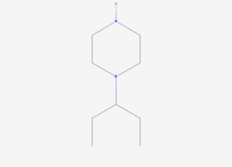 Two-dimensional chemical structure of 1-(3-Pentyl)piperazine