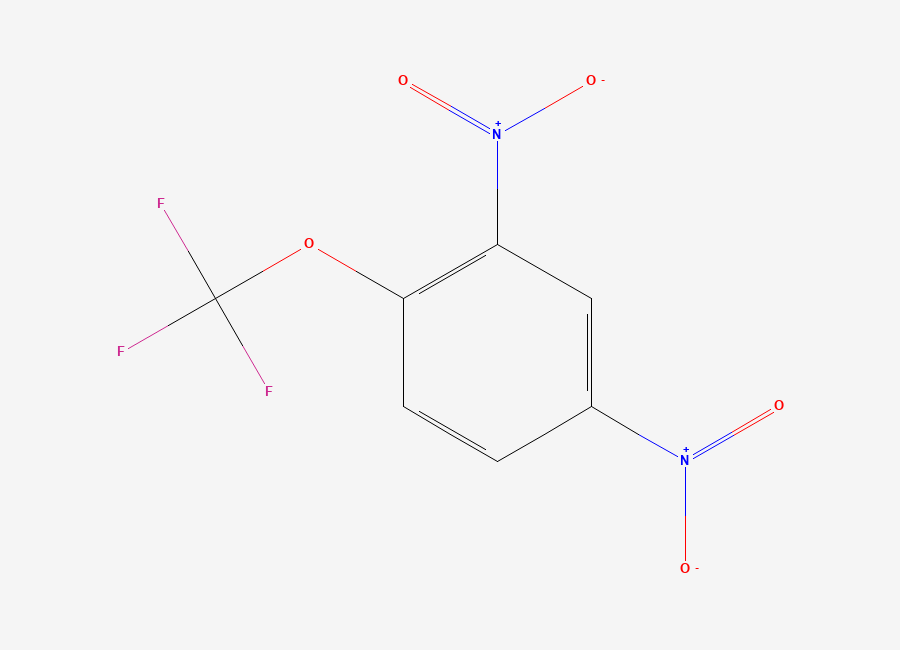 Two-dimensional chemical structure of 2,4-Dinitro(trifluoromethoxy)benzene
