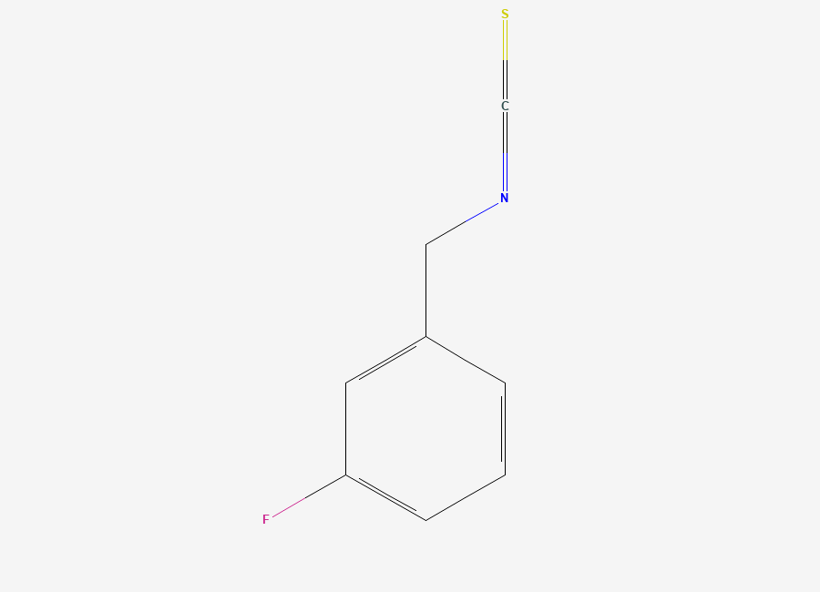 Two-dimensional chemical structure of 3-Fluorobenzyl isothiocyanate