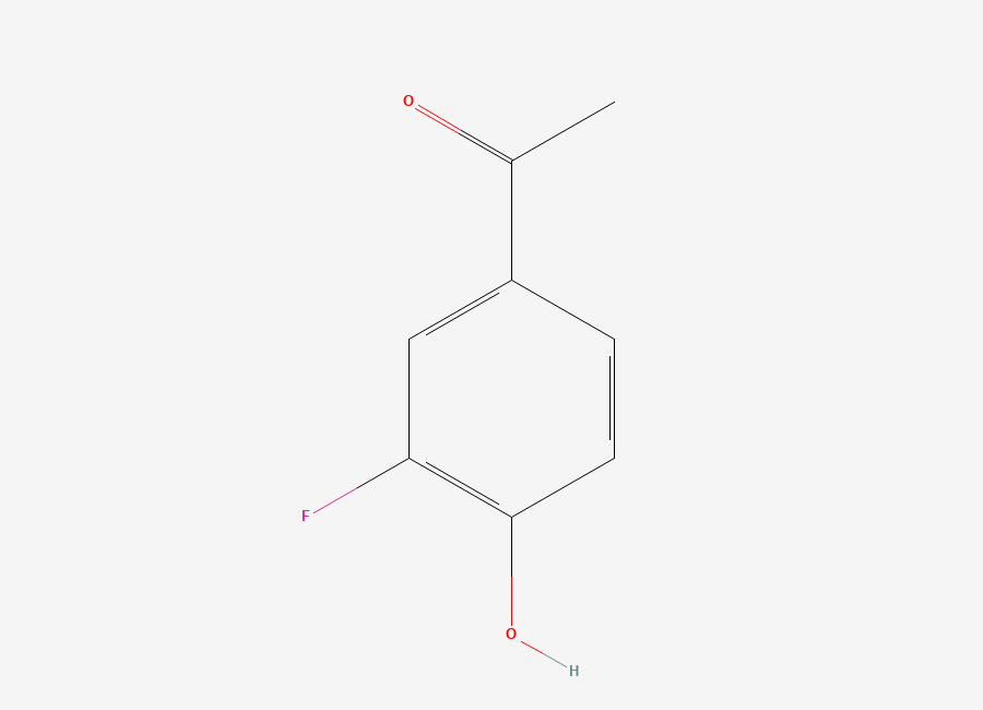 Two-dimensional chemical structure of 1-(3-Fluoro-4-hydroxyphenyl)ethan-1-one