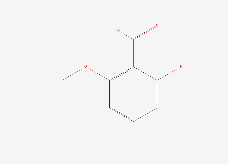 Two-dimensional chemical structure of 2-Fluoro-6-methoxybenzaldehyde