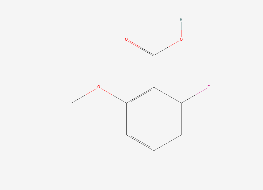 Two-dimensional chemical structure of 2-Fluoro-6-methoxybenzoic acid