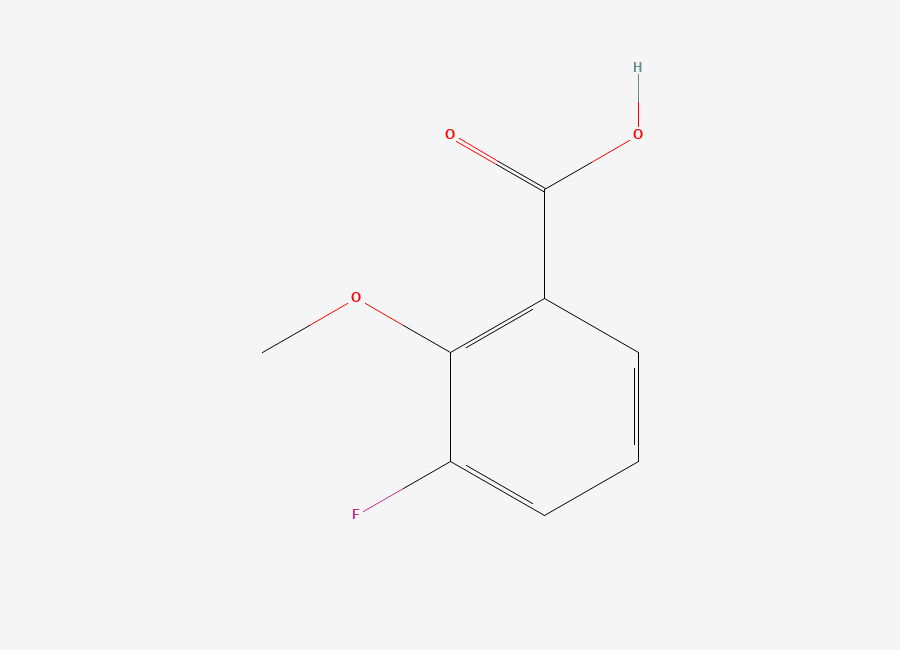 Two-dimensional chemical structure of 3-Fluoro-2-methoxybenzoic acid