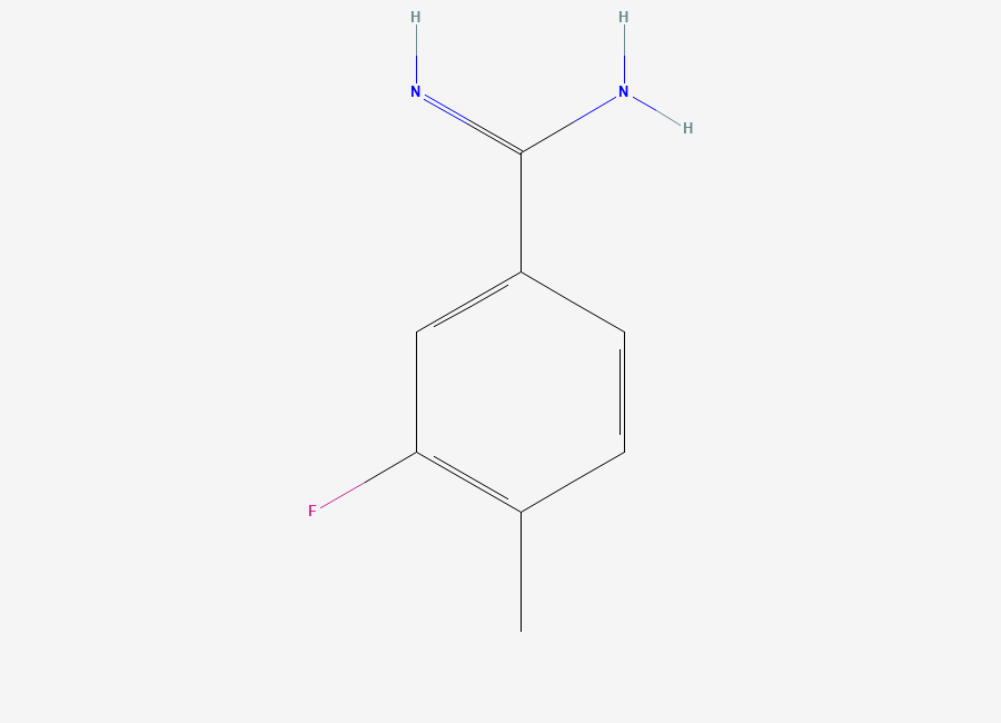 Two-dimensional chemical structure of 3-Fluoro-4-Methylbenzenecarboximidamide