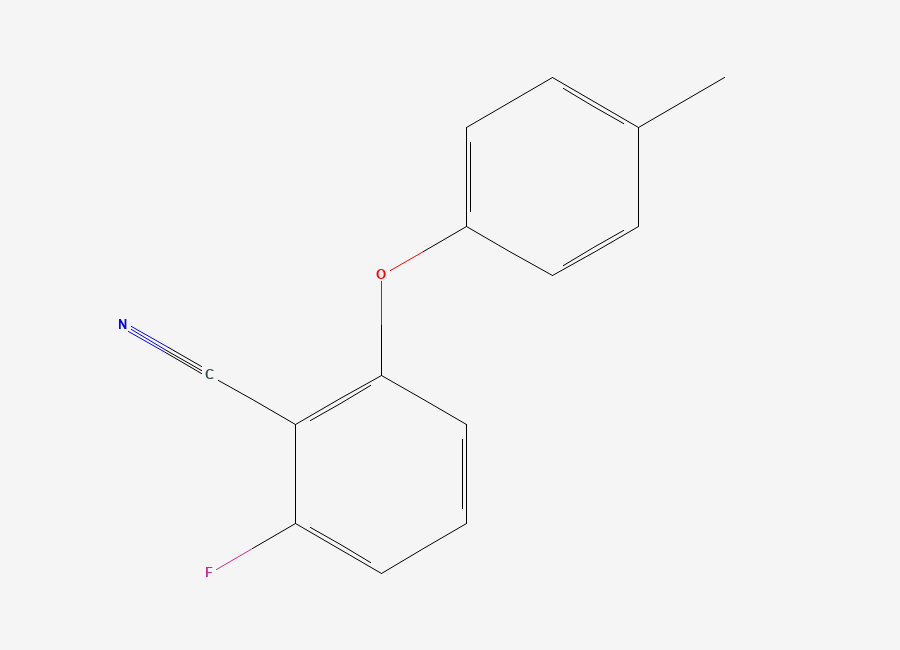 Two-dimensional chemical structure of 2-Fluoro-6-(4-methylphenoxy)benzonitrile