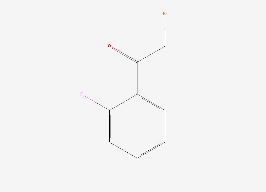 Two-dimensional chemical structure of 2-Bromo-2'-fluoroacetophenone