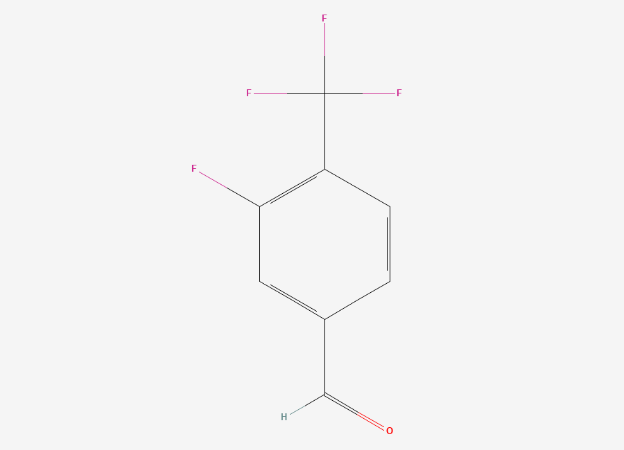 Two-dimensional chemical structure of 3-Fluoro-4-(trifluoromethyl)benzaldehyde