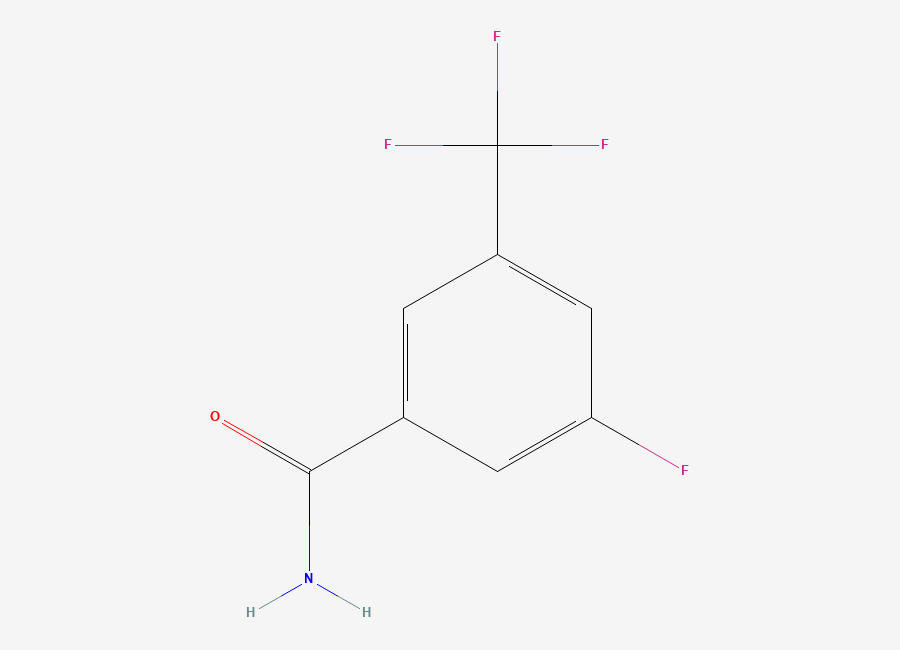 Two-dimensional chemical structure of 3-Fluoro-5-(trifluoromethyl)benzamide