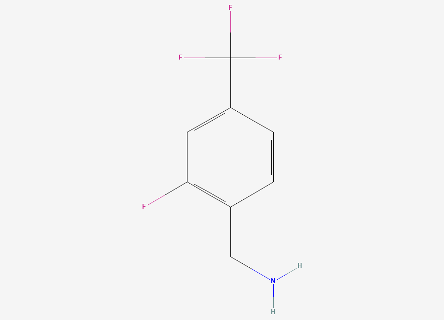 Two-dimensional chemical structure of 2-Fluoro-4-(trifluoromethyl)benzylamine