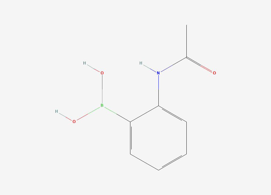 Two-dimensional chemical structure of 2-Acetamidophenylboronic acid