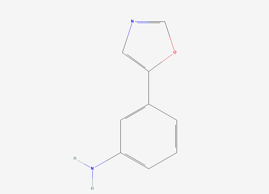 Two-dimensional chemical structure of 3-(1,3-Oxazol-5-yl)aniline