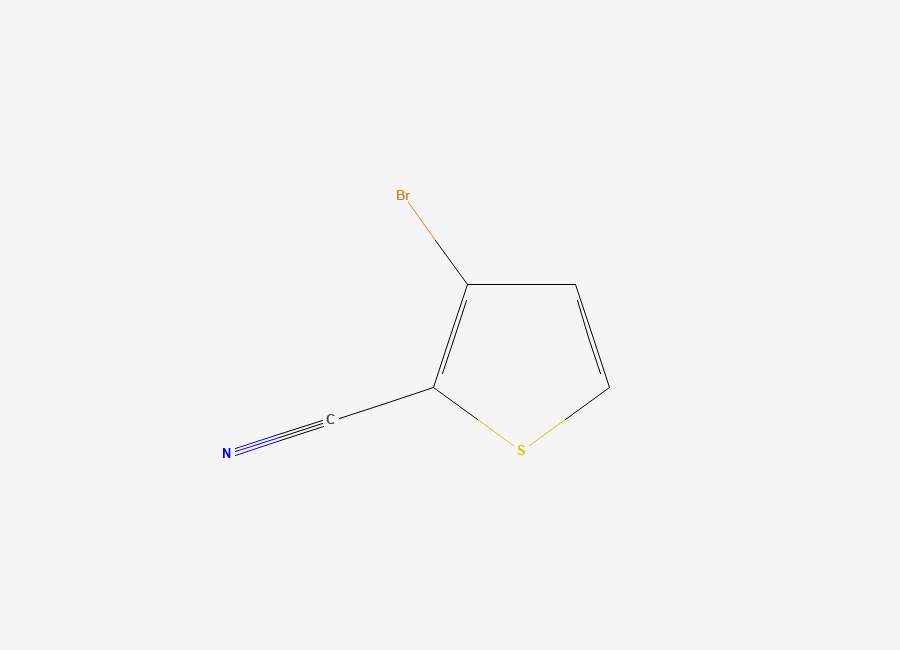 Two-dimensional chemical structure of 3-Bromothiophene-2-carbonitrile