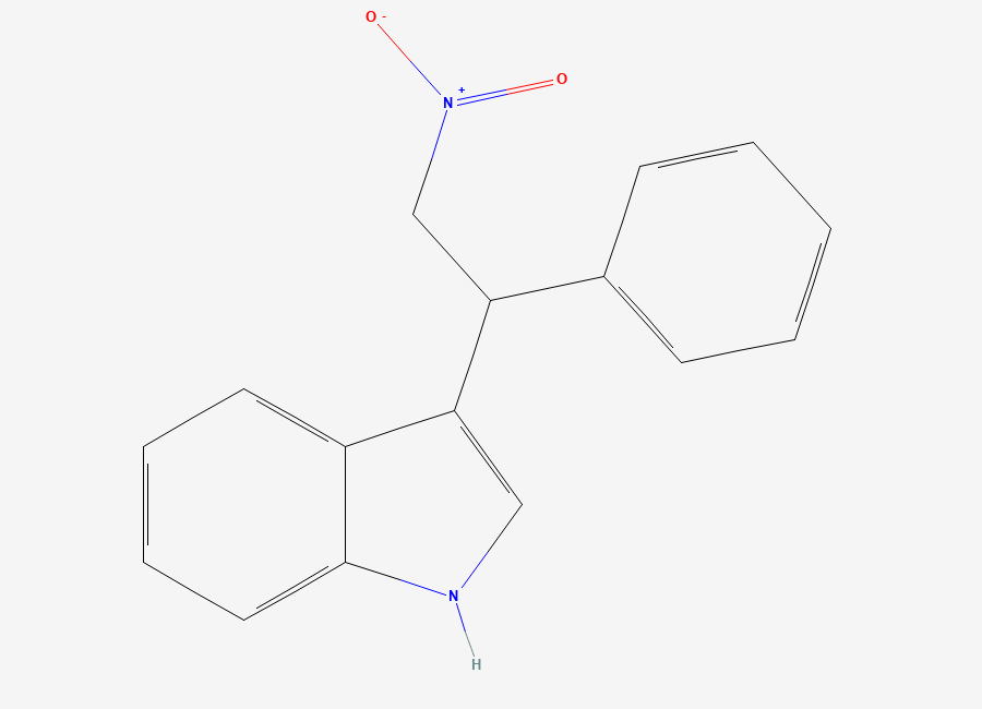 Two-dimensional chemical structure of 3-(2-nitro-1-phenylethyl)-1H-indole