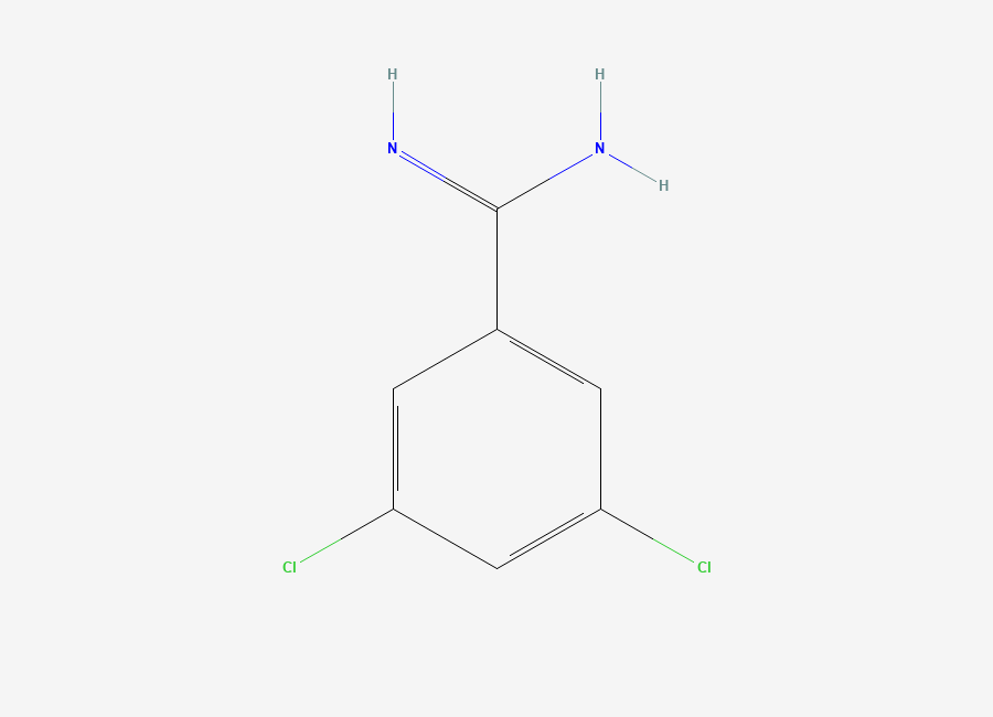 Two-dimensional chemical structure of 3,5-Dichloro-benzamidine