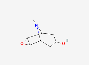 Two-dimensional chemical structure of 9-Methyl-3-oxa-9-azatricyclo(3.3.1.02,4)nonan-7-ol