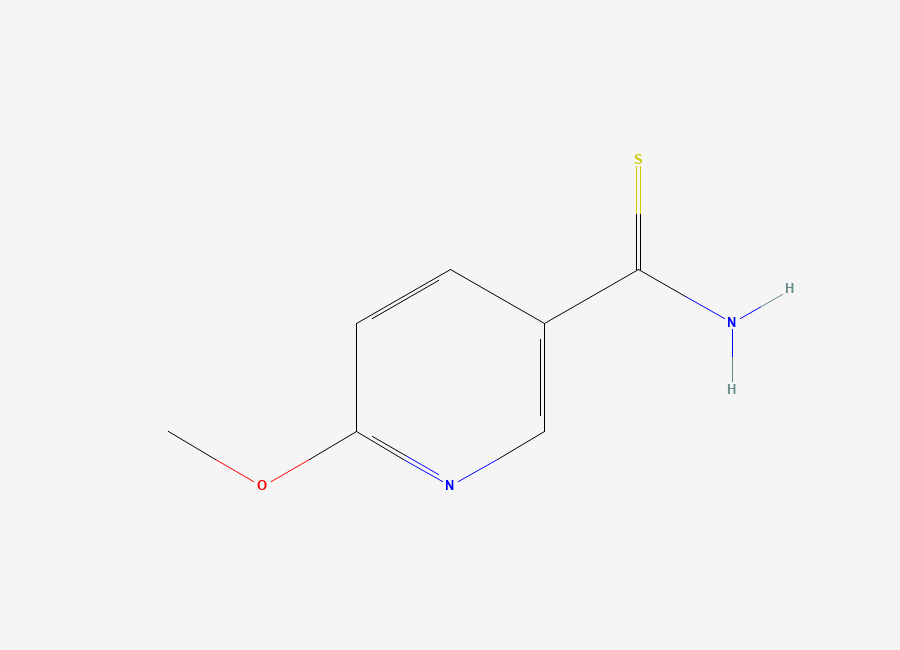 Two-dimensional chemical structure of 6-Methoxypyridine-3-carbothioamide