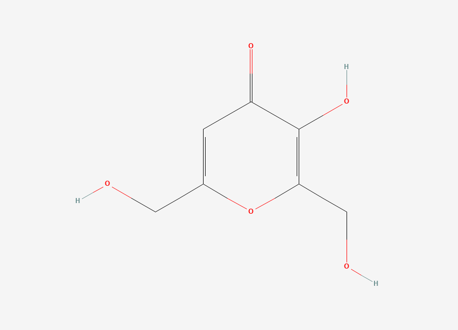 Two-dimensional chemical structure of 3-Hydroxy-2,6-bis(hydroxymethyl)-4-pyrone