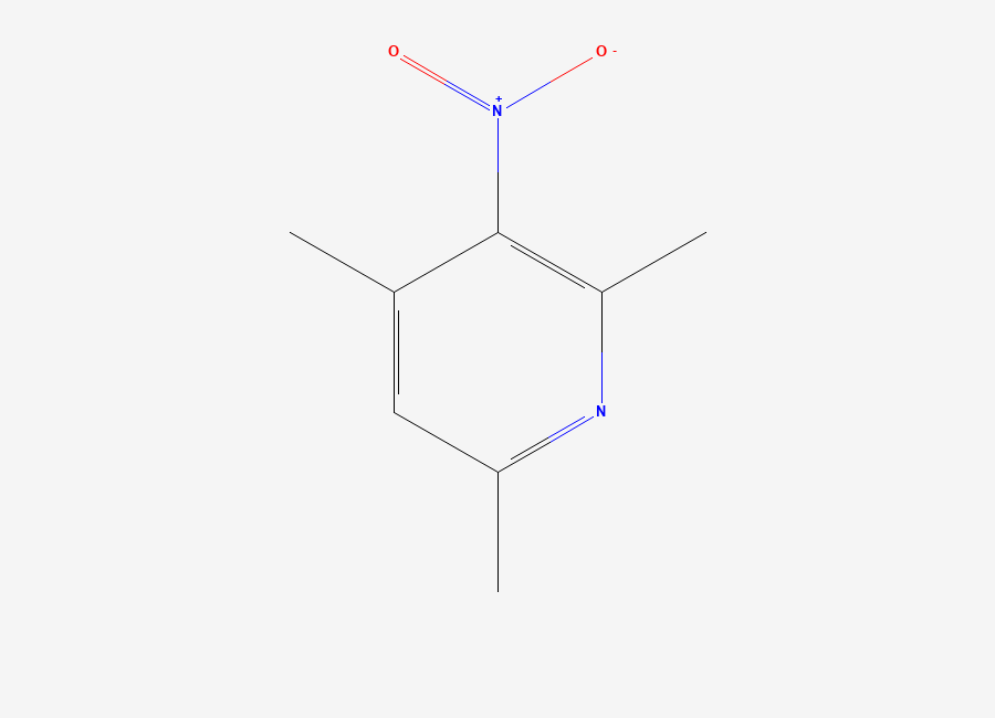 Two-dimensional chemical structure of 2,4,6-Trimethyl-3-nitropyridine