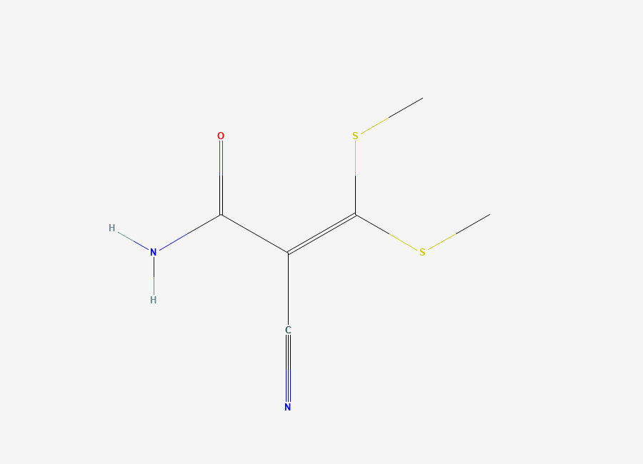 Two-dimensional chemical structure of 2-Cyano-3,3-bis(methylthio)acrylamide