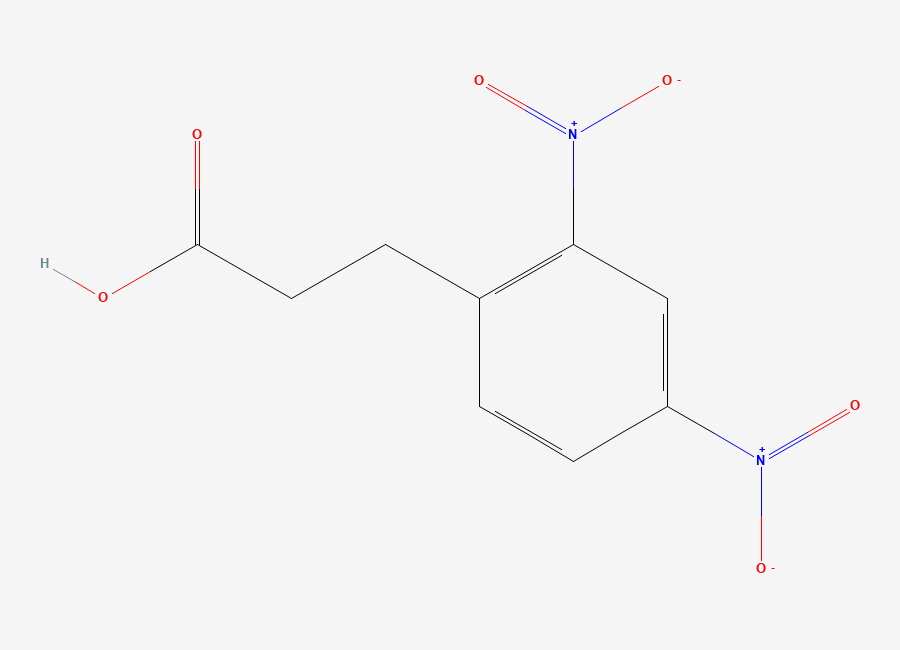 Two-dimensional chemical structure of 3-(2,4-dinitrophenyl)propanoic Acid