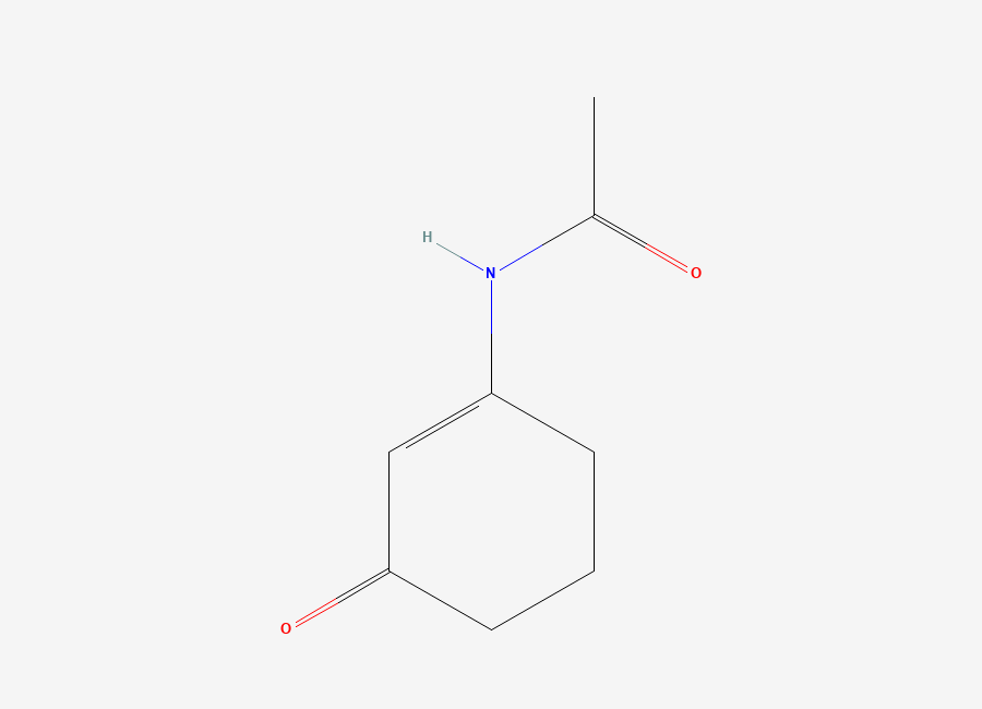 Two-dimensional chemical structure of N-(3-oxocyclohex-1-en-1-yl)acetamide