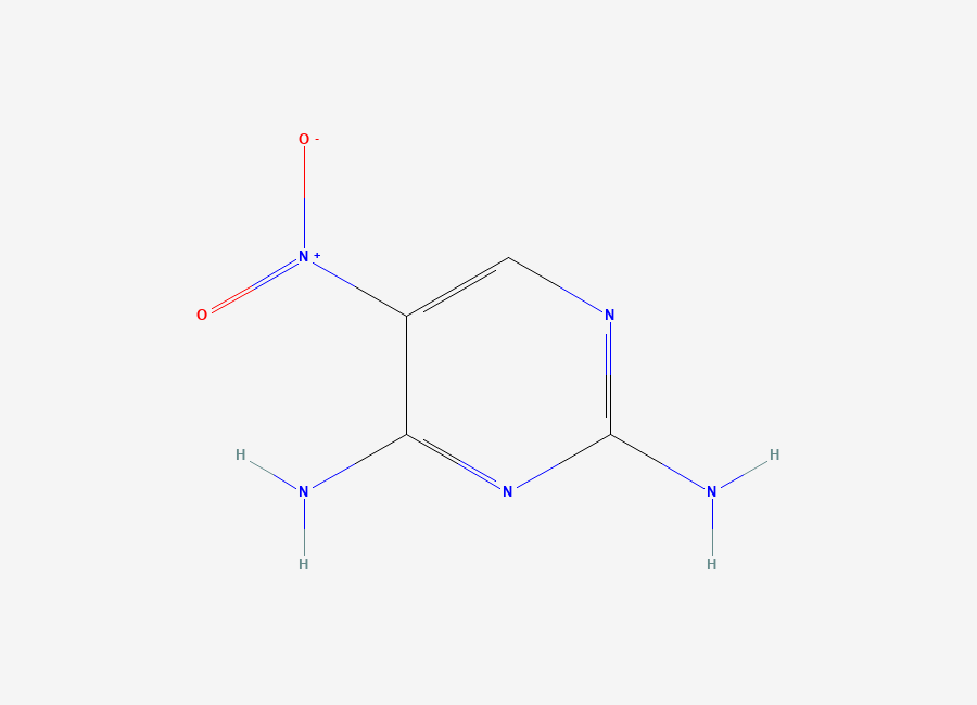 Two-dimensional chemical structure of 5-Nitropyrimidine-2,4-diamine