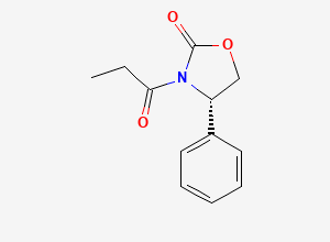 Two-dimensional chemical structure of (S)-4-Phenyl-3-propionyloxazolidin-2-one