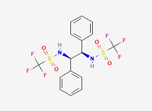 Two-dimensional chemical structure of (R,R)-N,N'-Bis(trifluoromethanesulfonyl)-1,2-diphenylethylenediamine