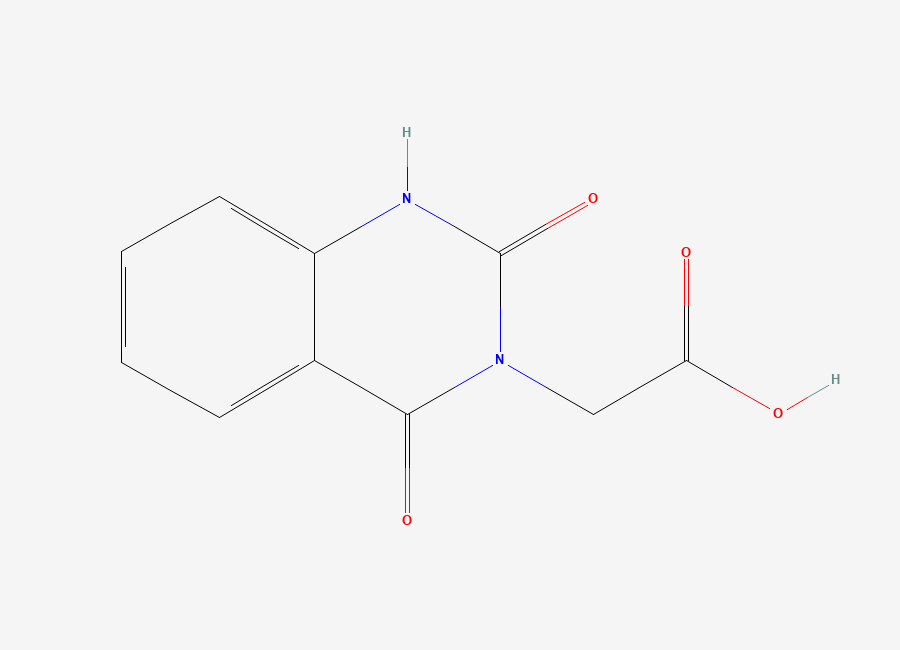 Two-dimensional chemical structure of 2-(2,4-Dioxo-1,2,3,4-tetrahydroquinazolin-3-yl)acetic acid