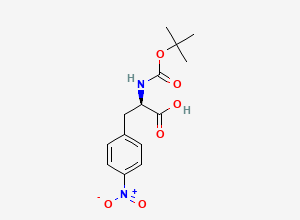 Two-dimensional chemical structure of Boc-4-nitro-D-phenylalanine
